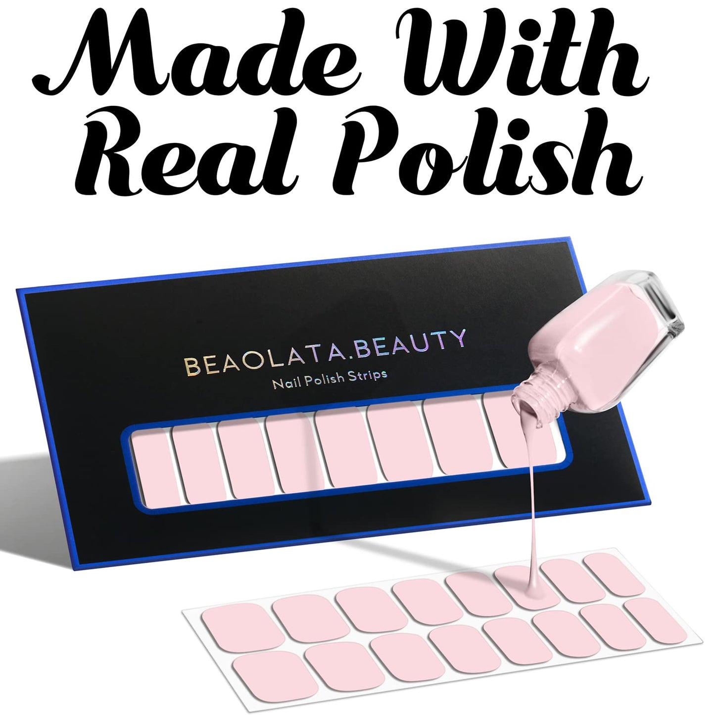 Beaolata Nail Polish Strips, 32PCS Salon Quality Wraps, Long Lasting Gel Nail Stickers for Women Easy Apply& Remove (Fourth of July Independence Day)