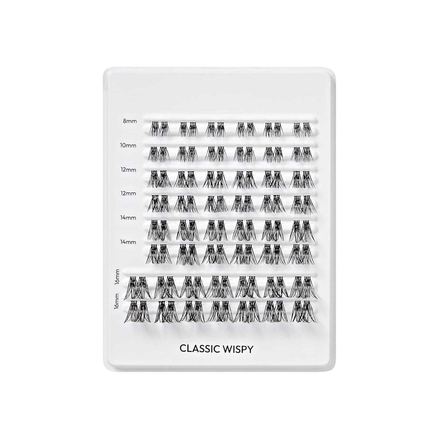 False Eyelashes - Classic Wispy Lash Clusters, 8mm-16mm | 50 Reusable & Contact Lens Friendly Wisps