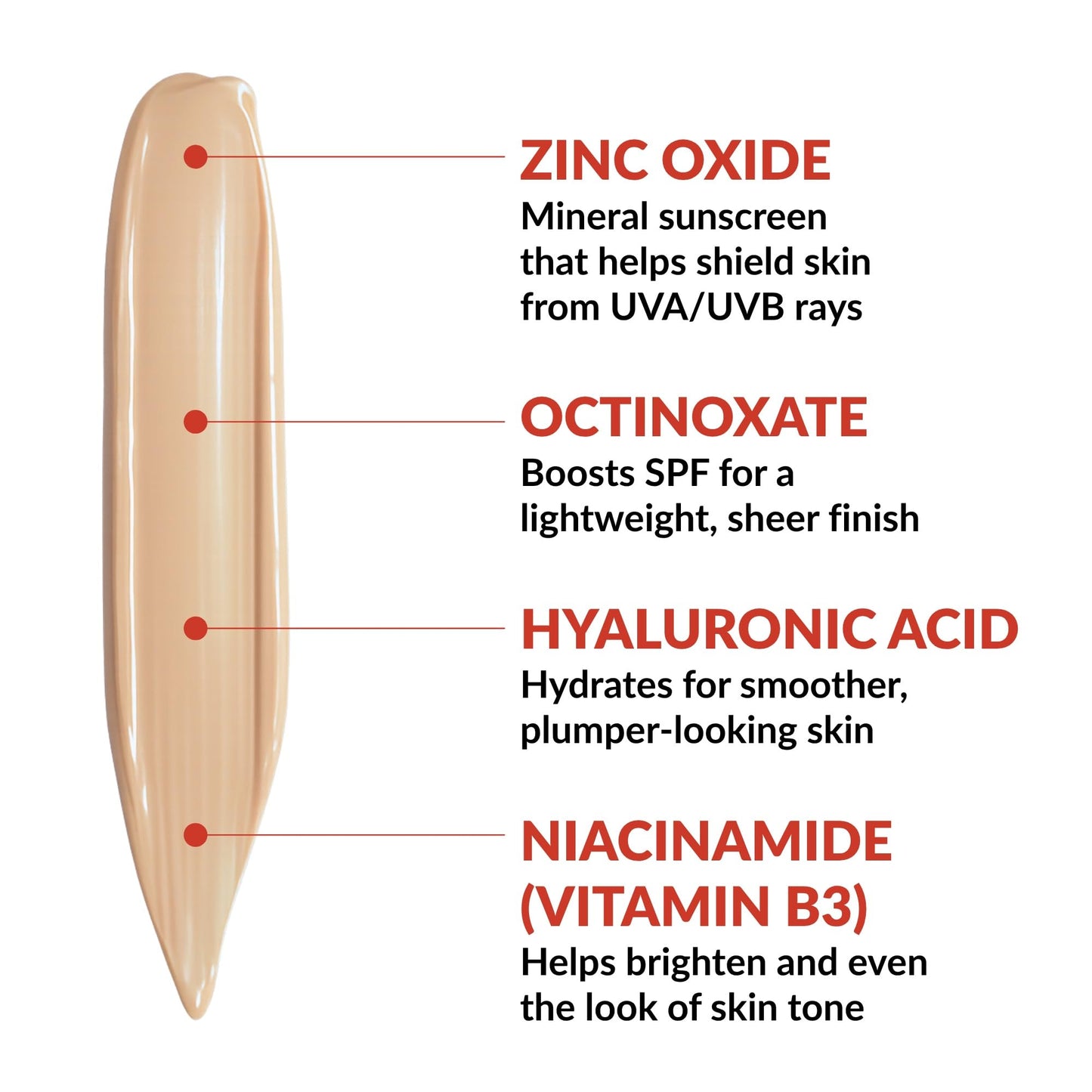 Vibriance Sheer Zinc Sunscreen - Tinted Sunscreen for Face SPF 50, Lightweight Facial Moisturizer with Niacinamide, Hyaluronic Acid - 1.7 fl oz