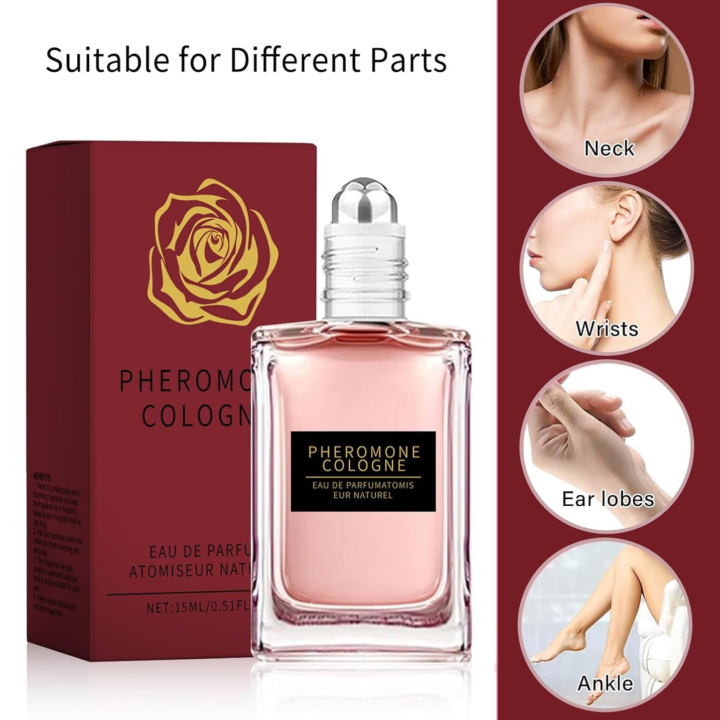 Pheromone Perfume for Women - Long-Lasting Roll-On Fragrance | Original Strong Scent for Travel