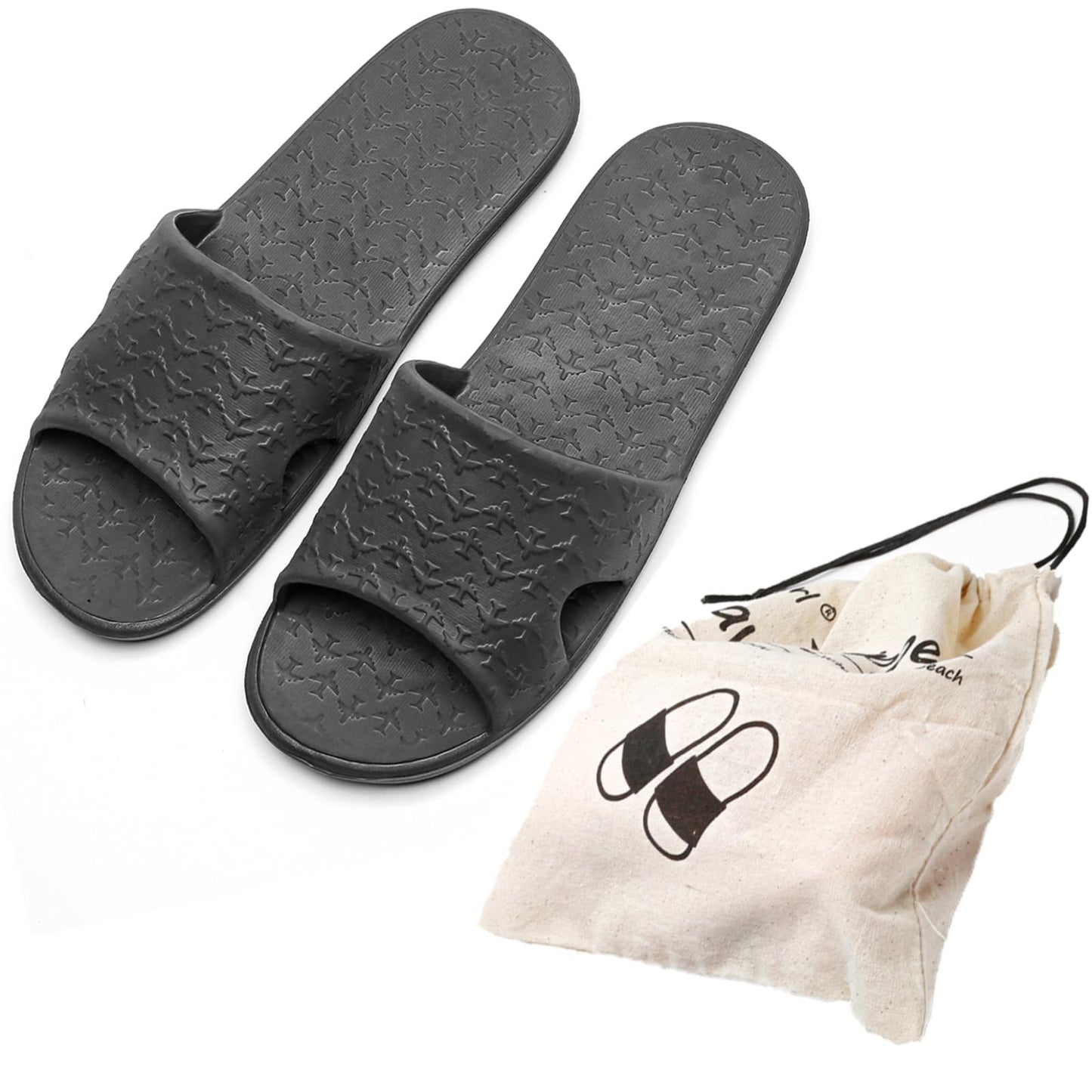 Anmerl Travel Slippers for Women and Men, Portable Foldable Slippers with Cotton Storage Bag, Soft Comfy Non-Slip Quick Dry House Bathroom Shower Shoes Spa Gym Swimming Beach Sandals