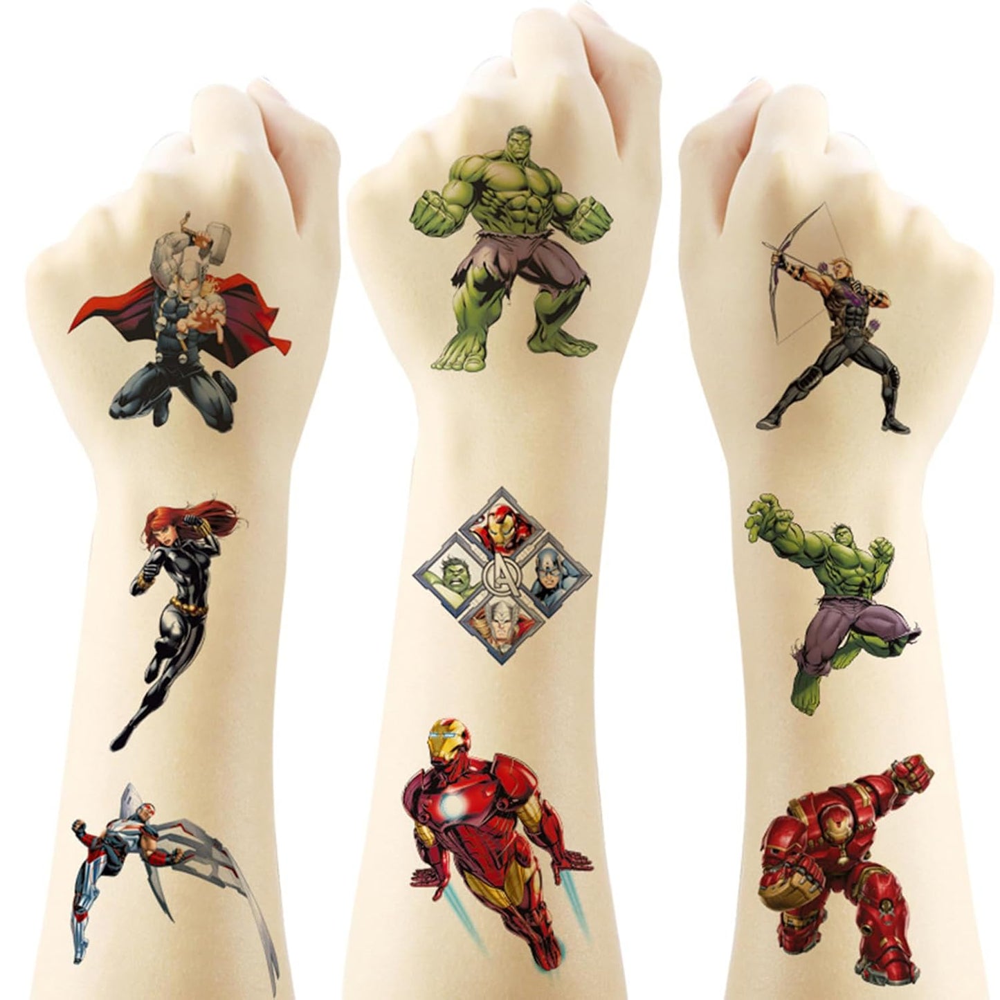 Superhero Temporary Tattoos for Kids - 20 Sheets of Fun Birthday Party Favors | Cute Cartoon Stickers for Boys & Girls