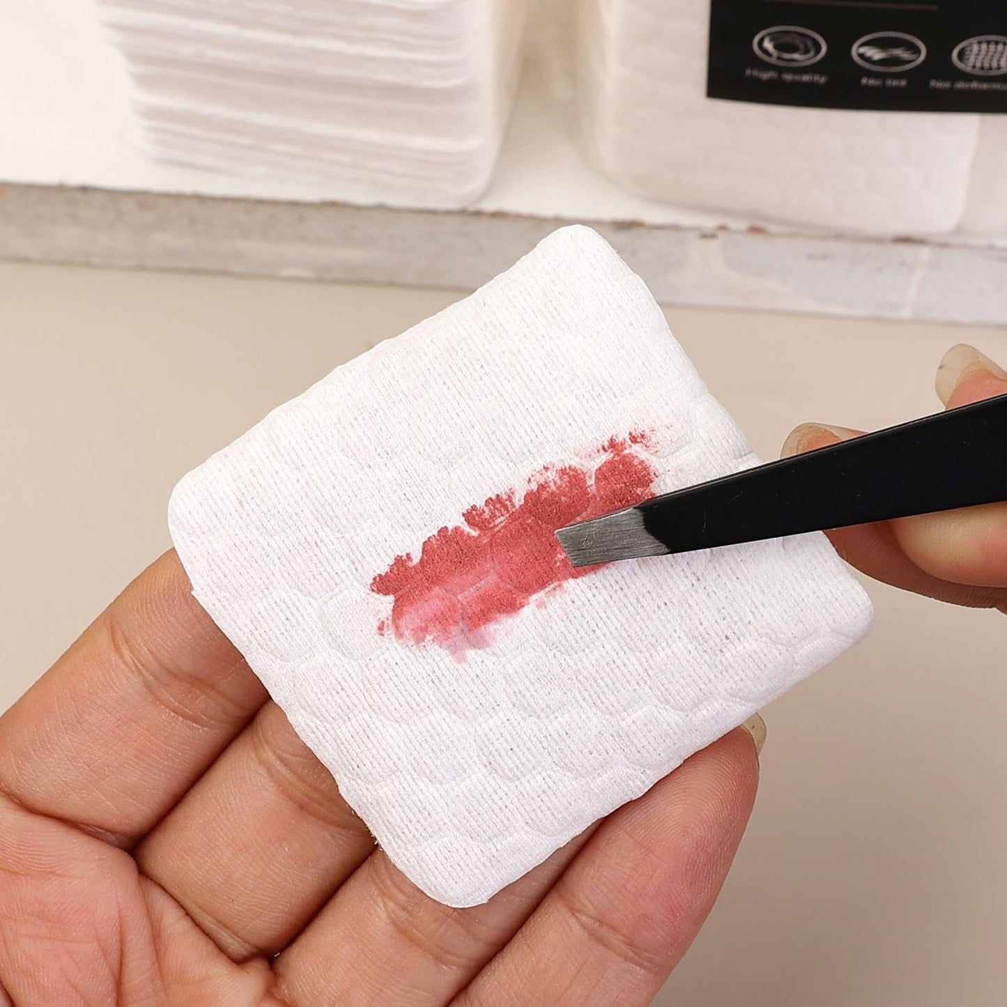 500Pcs/Pack Solid Durable Nail Tools Manicure Gel Nail Polish Remover Pads Lint-Free Wipes Napkins Wraps