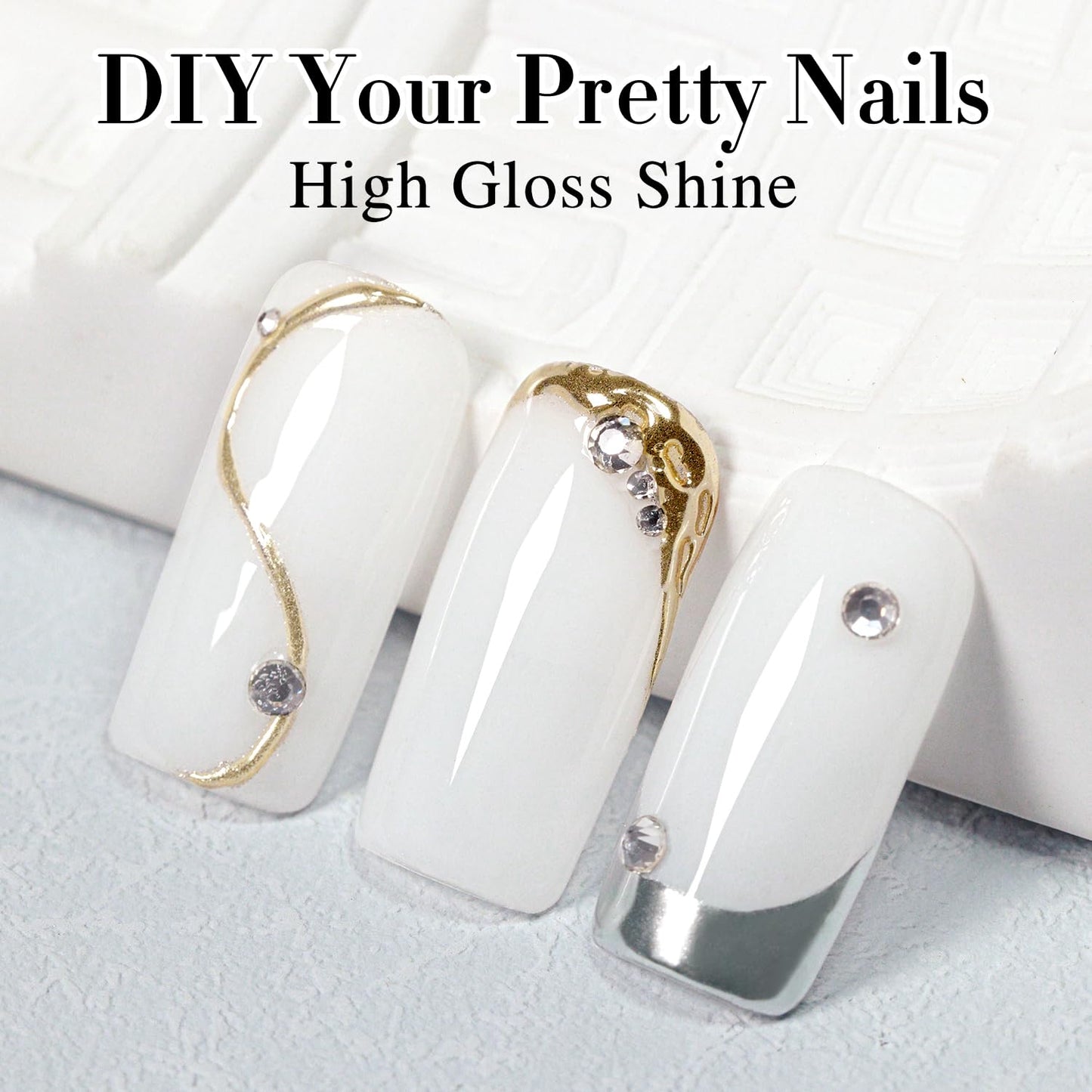 Double Rhythm 15ML Gel Nail Polish Pure Sheer Same Color Same Bottle Gel Polish Art Manicure Salon DIY at Home for Women (Milky White-A1075)