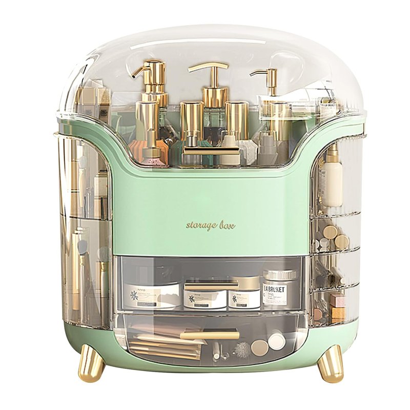 Makeup Organizer & Skincare Storage Box - Waterproof, Dustproof | Countertop with Lid & Drawers