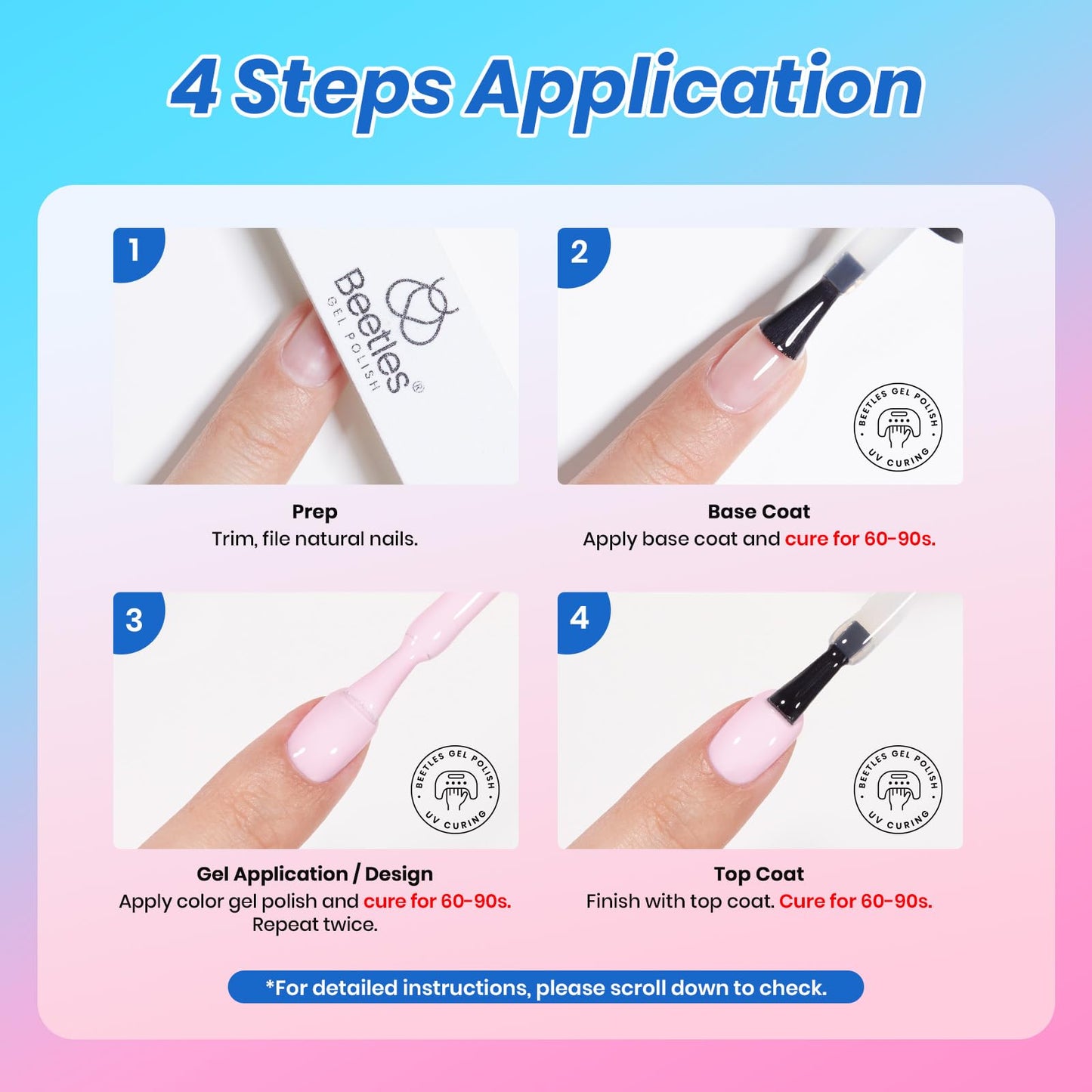 Beetles Deal Box 36 Colors Fall Gel Nail Polish Set Hema and TPO Free