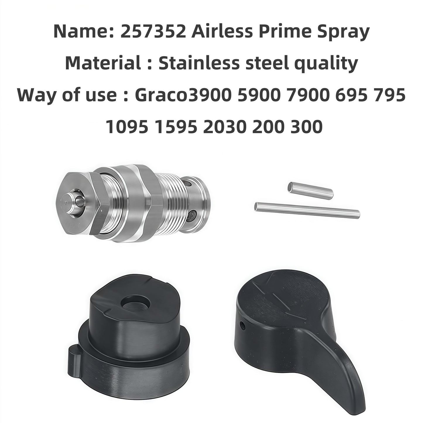 257352 Airless Prime Spray Valve Repair Kit for Graco 3900 5900 7900 695 795 1095 1595 2030 200 300 Airless Paint sprayers (1-Pack)
