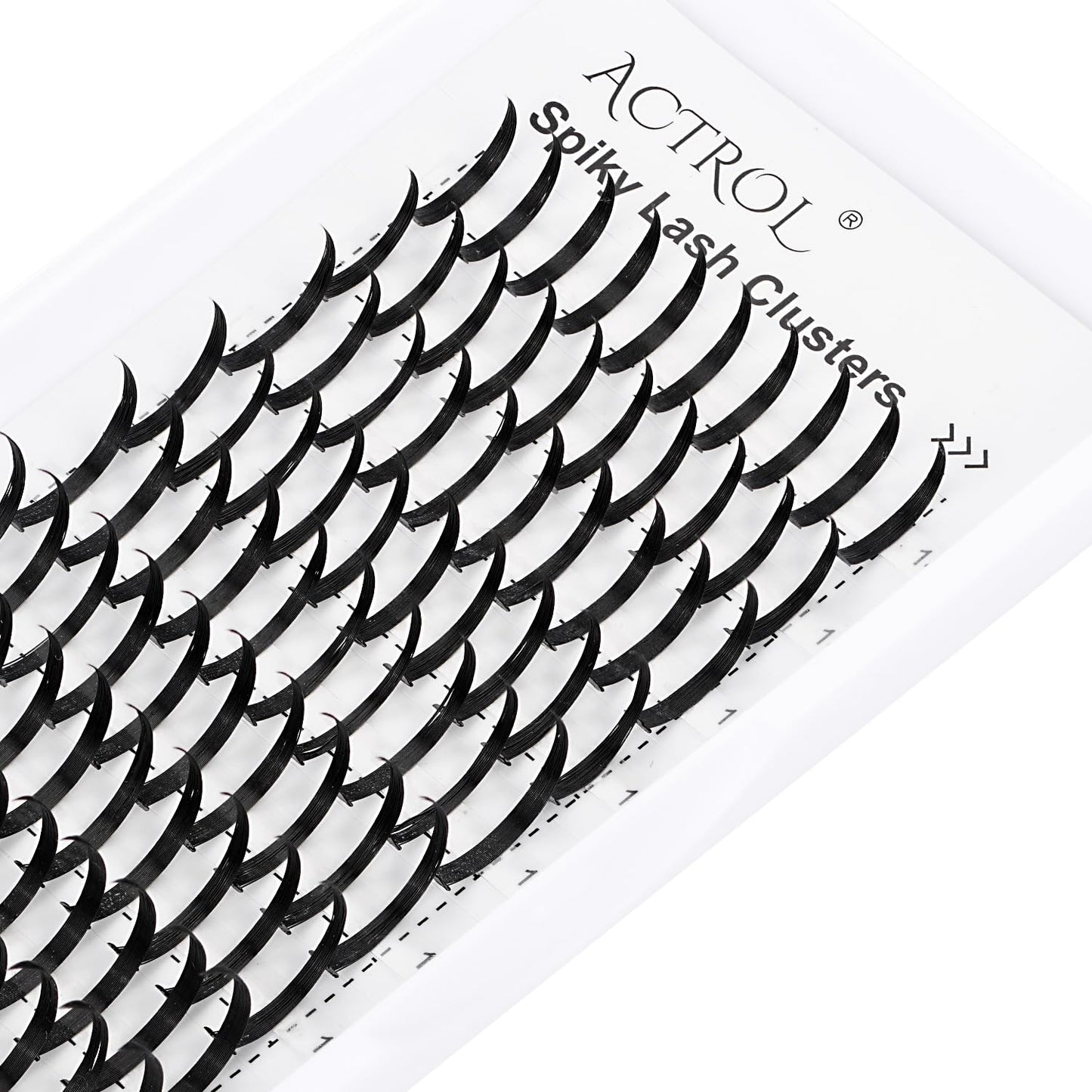 ACTROL Spiky Lash Clusters Individual Lashes 14-22mm Mix Length C Curl Spiky Lash Extensions Premade Eyelash Cluster DIY Spikes Eyelash Cluster Volume Fairy Lash Extension