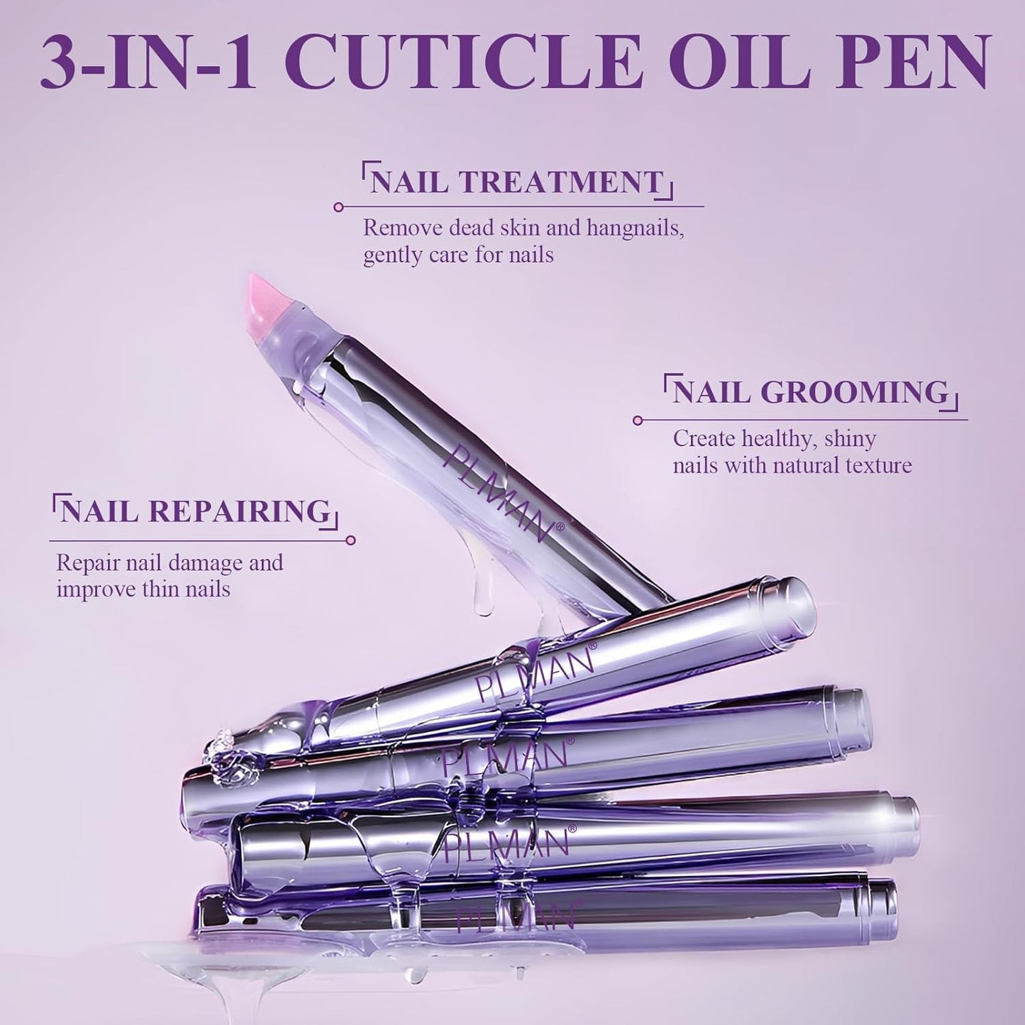 Cuticle Oil Pen - Nourishing Nail Care with Ceramic Tip | Moisturizes & Strengthens Dry, Damaged Nails (1PC)
