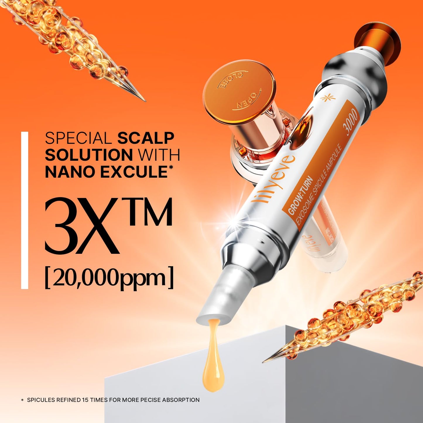 Lilyeve Exosome Spicule Ampoule 3000 - Advanced Hair Loss & Scalp Solution | 0.34 fl. oz.