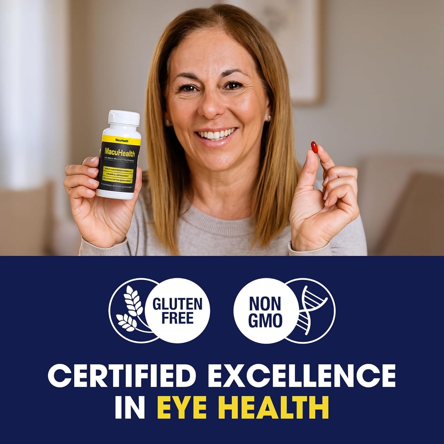 MacuHealth Eye Vitamins - Triple Carotenoid Formula for Advanced Eye Support | 90 Softgels, 3-Month Supply