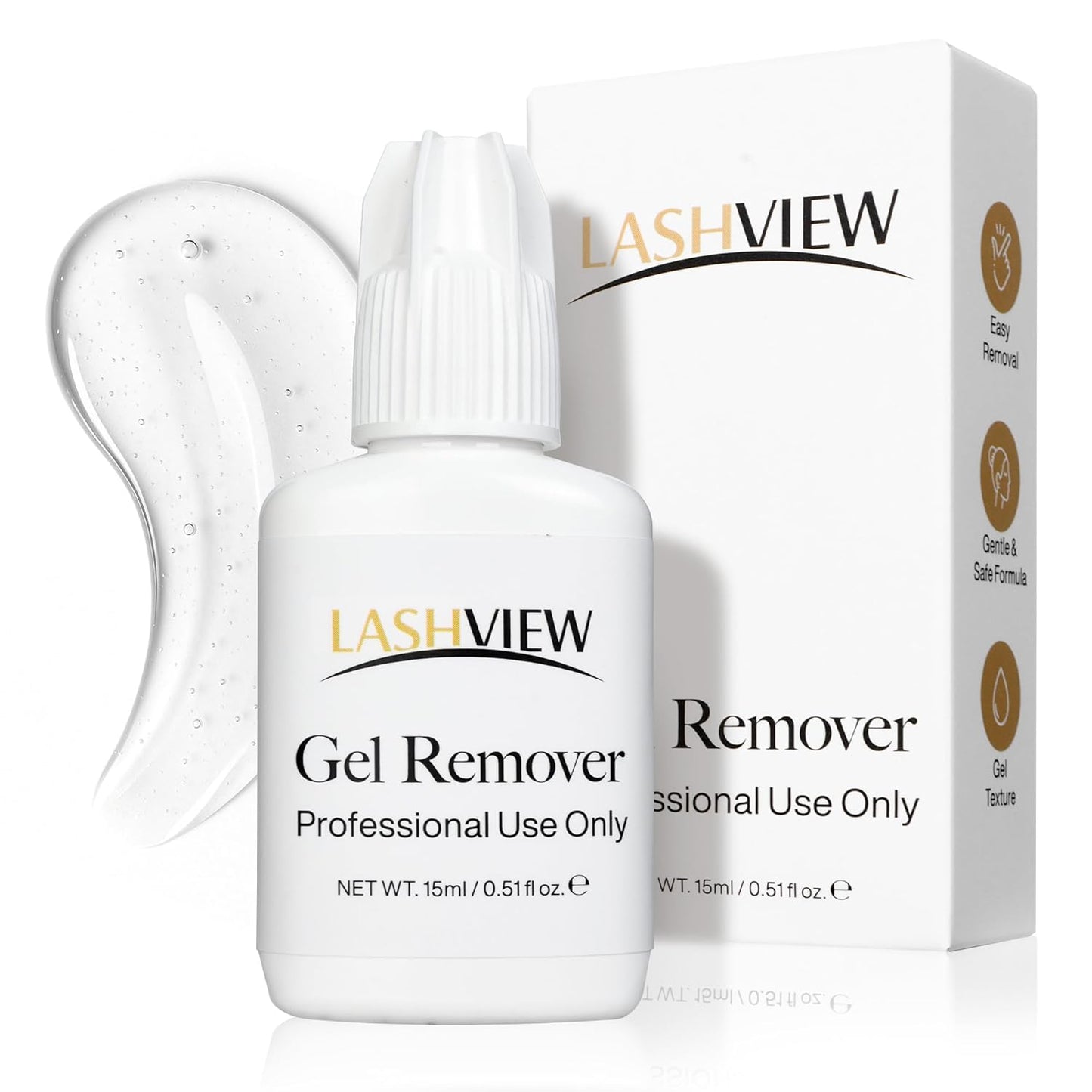Sensitive Lash Remover Gel for Lash Extensions - Clear 15ml | Gentle Formula for Easy Removal