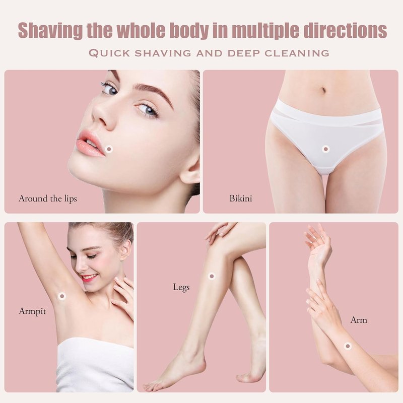 Bikini Trimmer for Women - 2-in-1 Precision Shaver & Trimmer | 120-Min Cordless Runtime, Pink