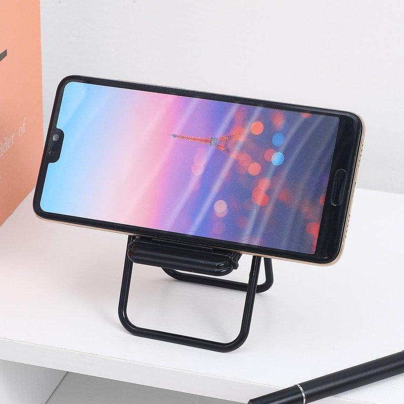 Nolitoy 12Pcs Mini Folding Chair Mobile Holder Foldable Miniature Furniture Model Smartphone Desk Stand for Dollhouse Decor and Photo Props 3.94X2.56X2.17 Inches