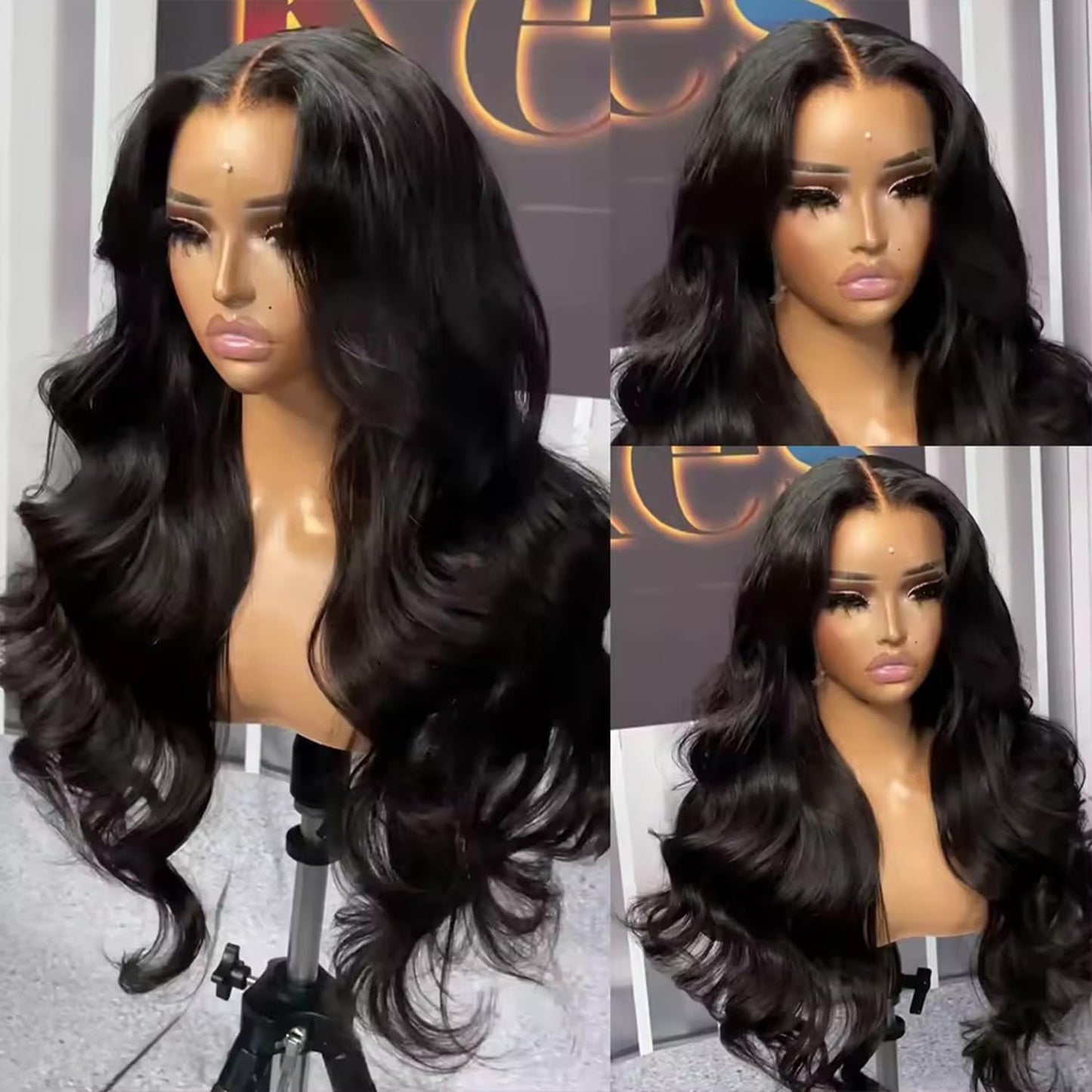 30 Inch Body Wave Lace Front Wig - Glueless Pre-Cut Highlight Ombre 1B/30 | 220% Density for Women