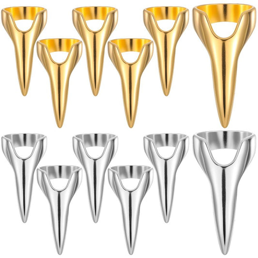 Hadnves 12 PCS Braiding Aid Hair Parting Ring Metal Finger Hair Quick Parting Selecting Sectioning Tool for Women Hairs stitch Braiding Curling Extension Halloween Cosplay Salon Holiday Party Use