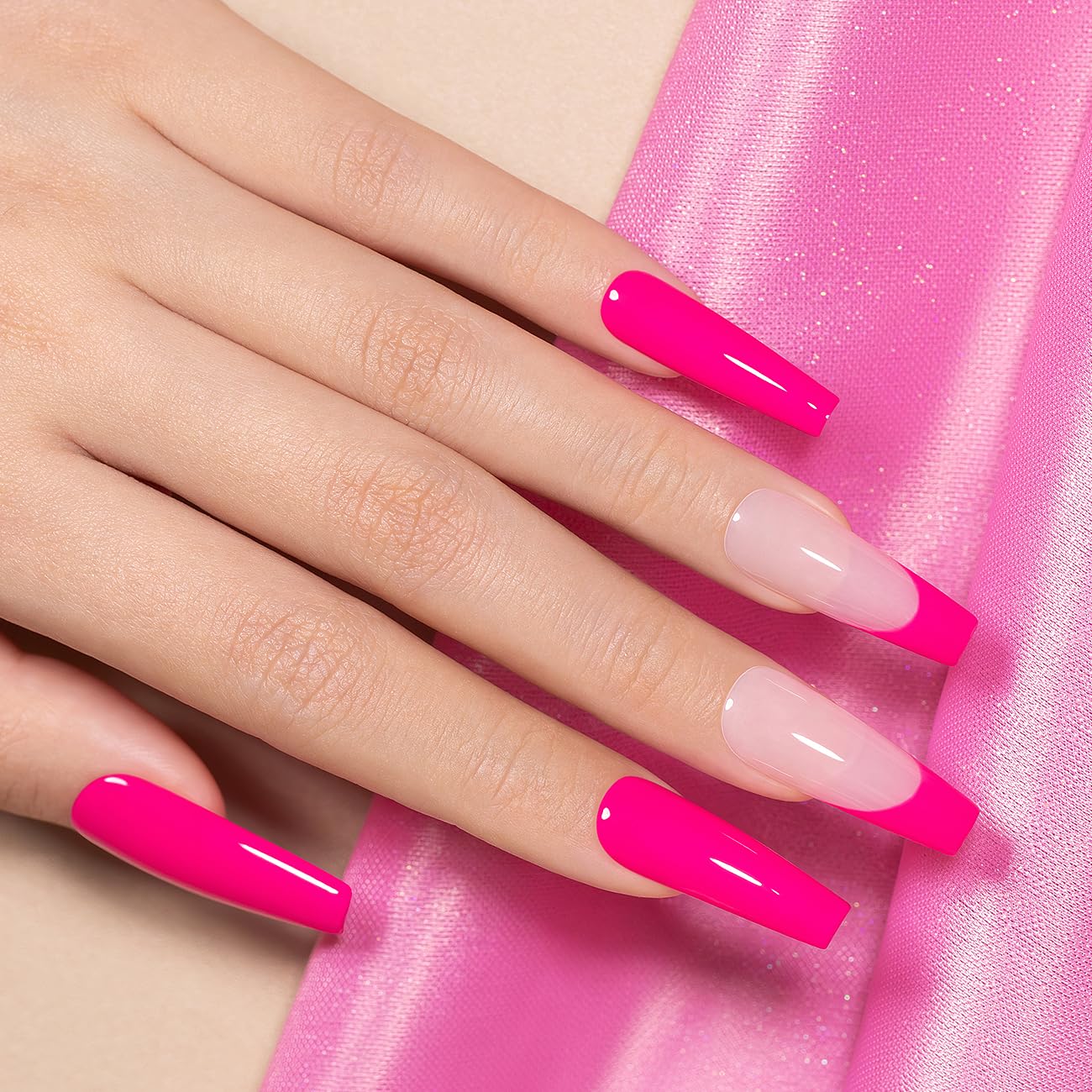 RARJSM Hot Pink Gel Nail Polish Neon Pink Gel Polish BrightPink GelNailPolish 1PCS 15ML Long Lasting Gel Polish Soak off U V Curing Required Nail Art Varnish Salon DIY at Home