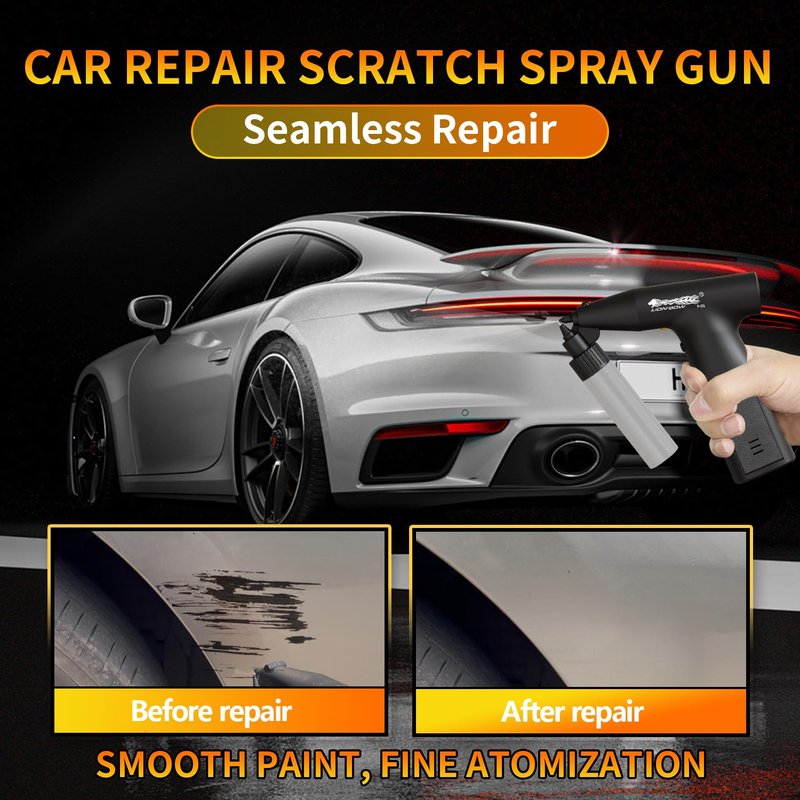 Lionbow Electric Paint Sprayer Gun for Cars, Handheld Electric Paint Spray Gun, Cordless Spray Paint Gun for Painting Cars, Spray Paint Gun for Car and DIY(3 Gear)