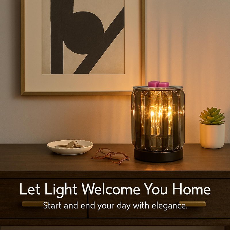 Leyoue Wax Melting Heater Electric Burning Burner Electric Essential Oil Warmer Incense Wax Melt Warmer Night Light Aroma Decorative Lamp for Gifts & Decor(Ironwork Crystal)