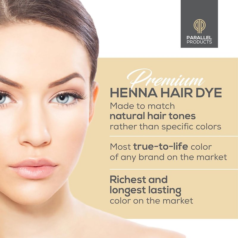 Henna Hair Dye Kit for Professional Spot Coloring - Nourishing Oil, Mixing Dish & Brush Included | 5g Medium Brown