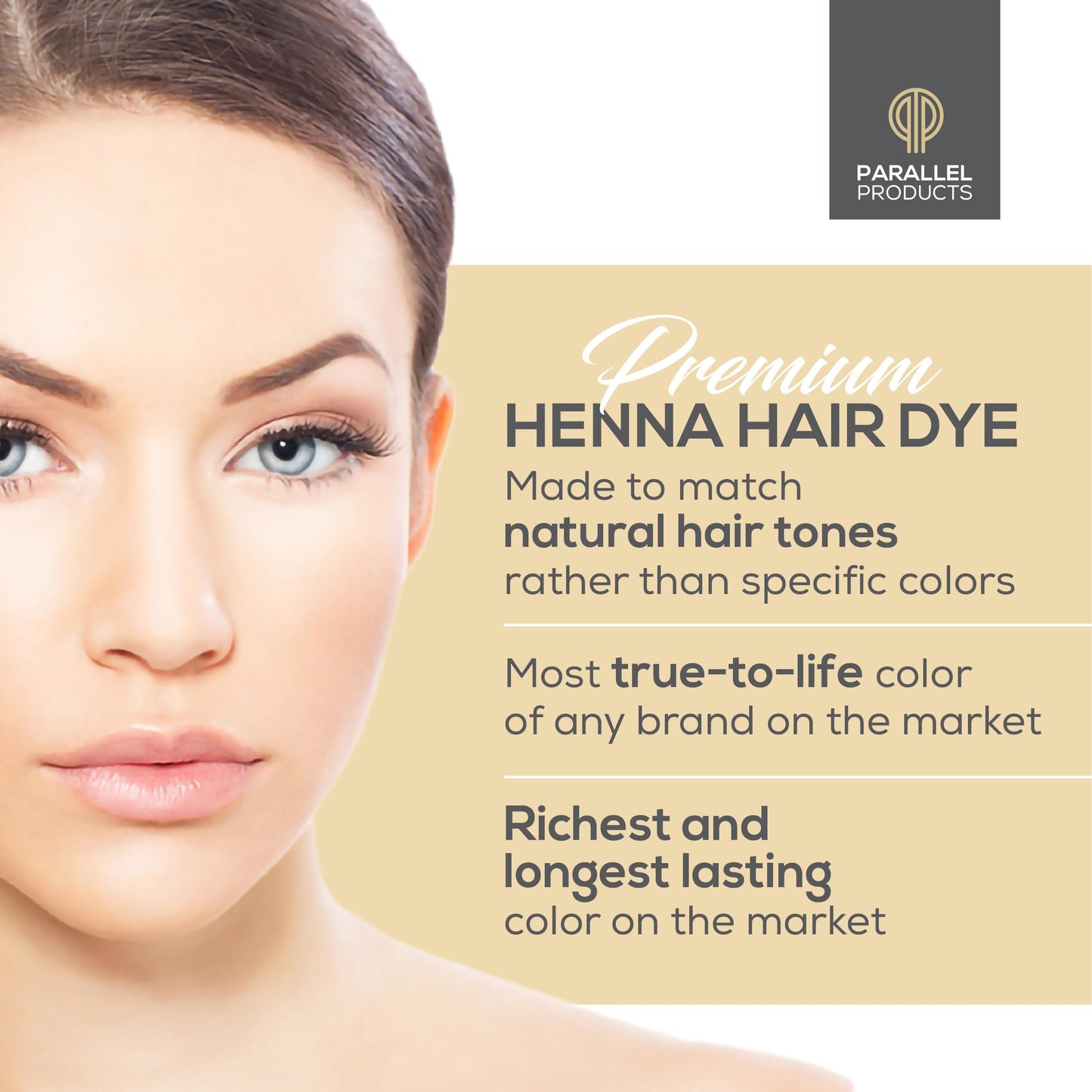 Parallel Products Spot Color Henna Kit - Henna Hair Dye - 5 grams - Tint for Professional Spot Coloring - With Nourishing Oil, Mixing Dish and Application Brush - Root Touch Up (Medium Brown)