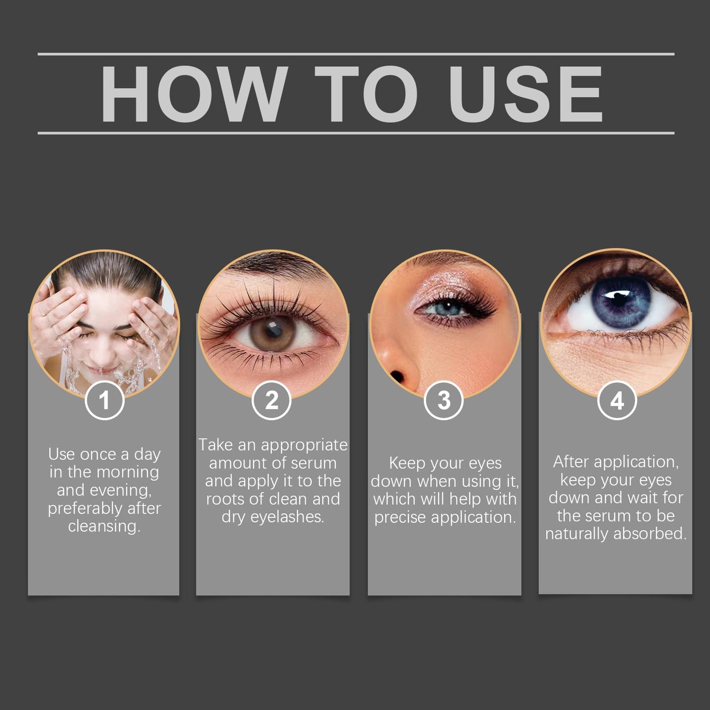 Eyelash Serum for Growth, Beauty Enhancement, Eyelash Growth Serum, Gentle & Moisturizing, Natural Curl, Eyelash Serum for Natural Lashes and Eyebrows