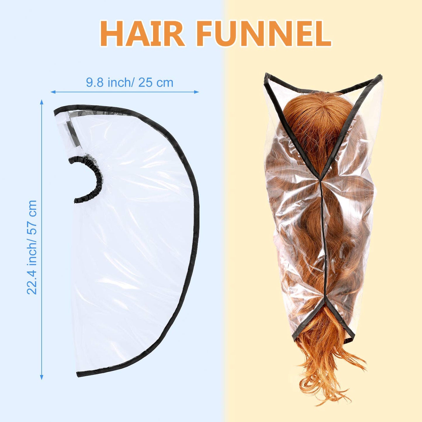 Blulu Hair Funnel for Washing Hair, 3 Piece Shampoo Rinse Tool for Upright Position, Comfortable Alternative for Elderly, Handicapped, or Individuals with Neck Problems, Home Use and Salon