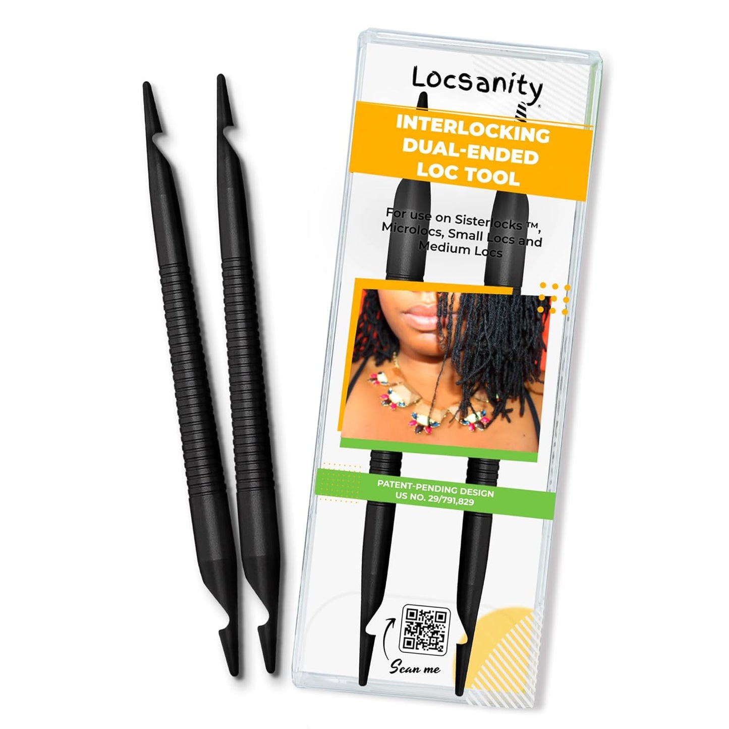 Interlocking Tool for Locs - Dual-Ended Metal Retightening Tool for Sisterlocks & Dreadlocks | 2 Pack