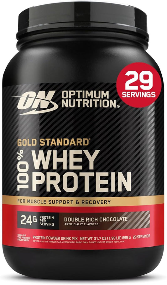 Optimum Nutrition Whey Protein Powder - Double Rich Chocolate Flavor | 1.98 lb Size