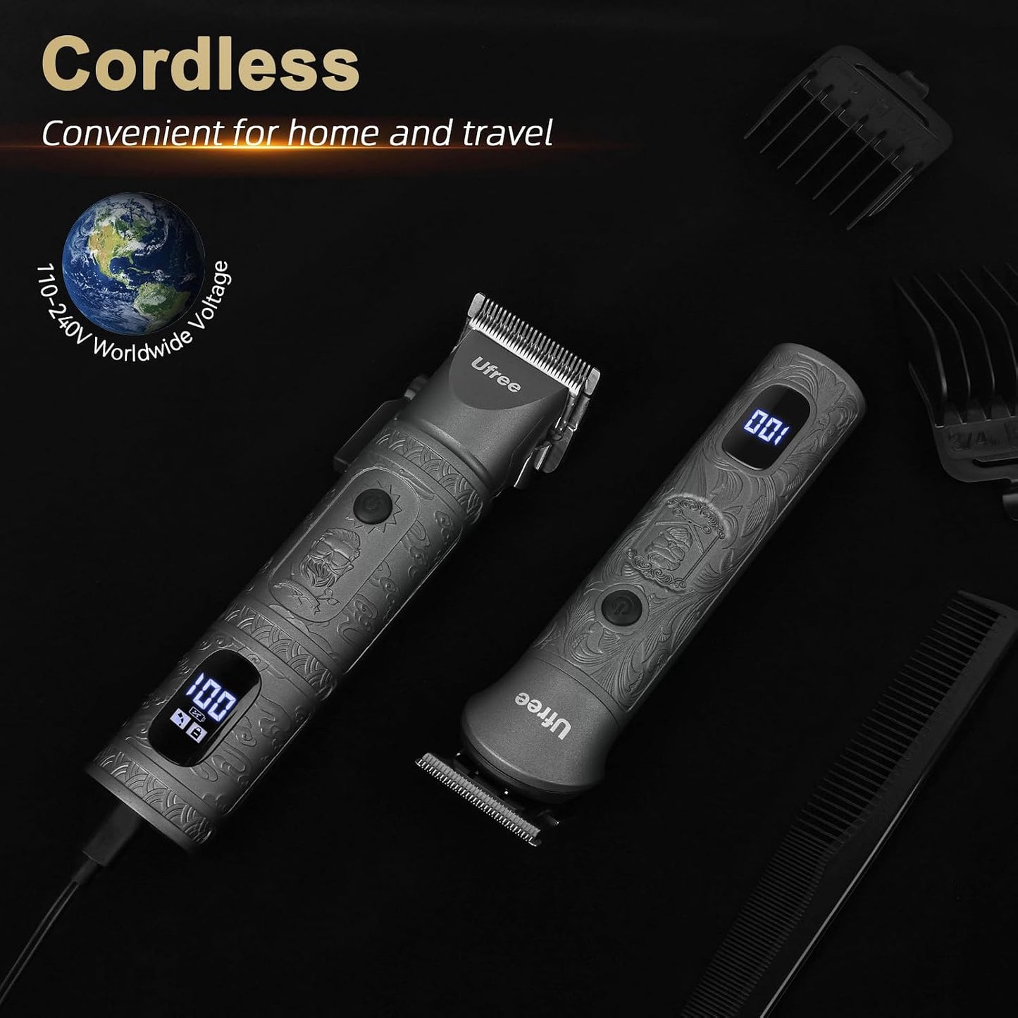 Beard Trimmer for Men - Cordless Electric Hair Clipper & Grooming Kit | Nose, Face, Ear, Body Care