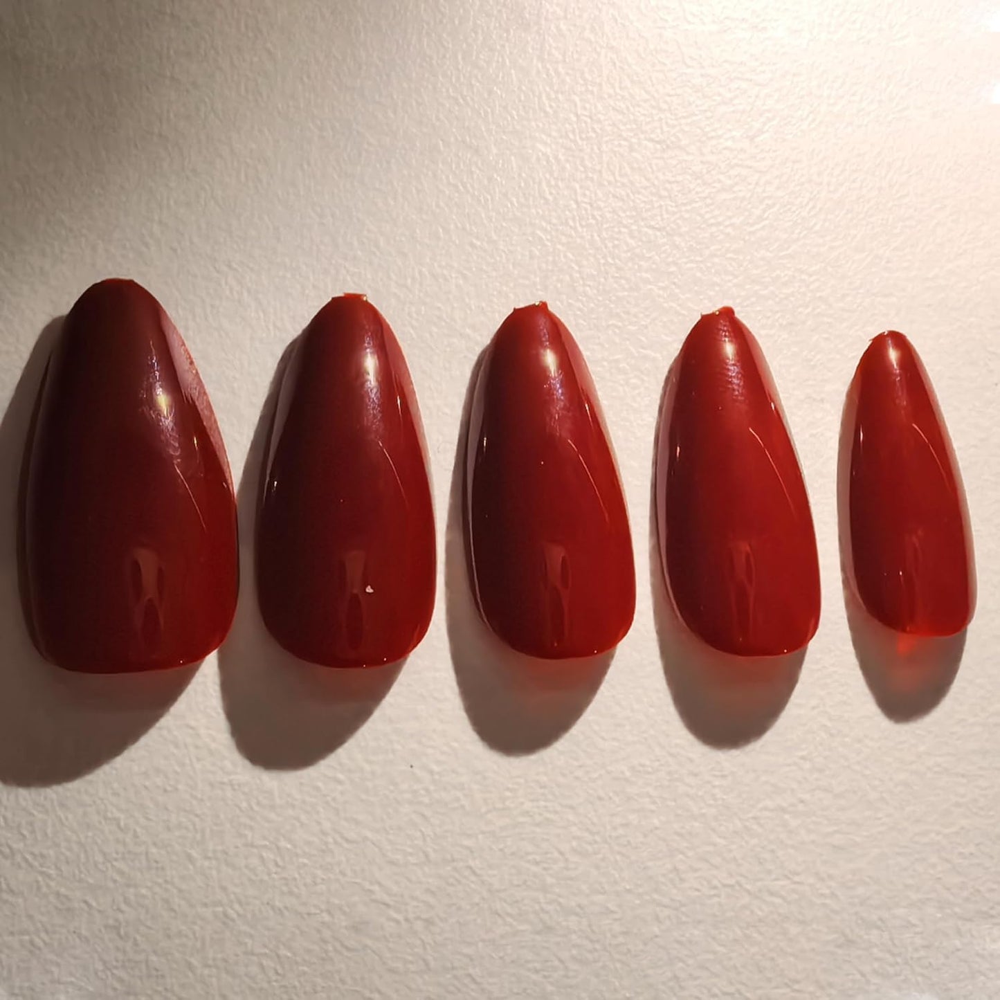 Glamermaid Cherry Red Press-On Nails - Handmade Jelly Soft Gel | Medium Almond & Stiletto Shapes