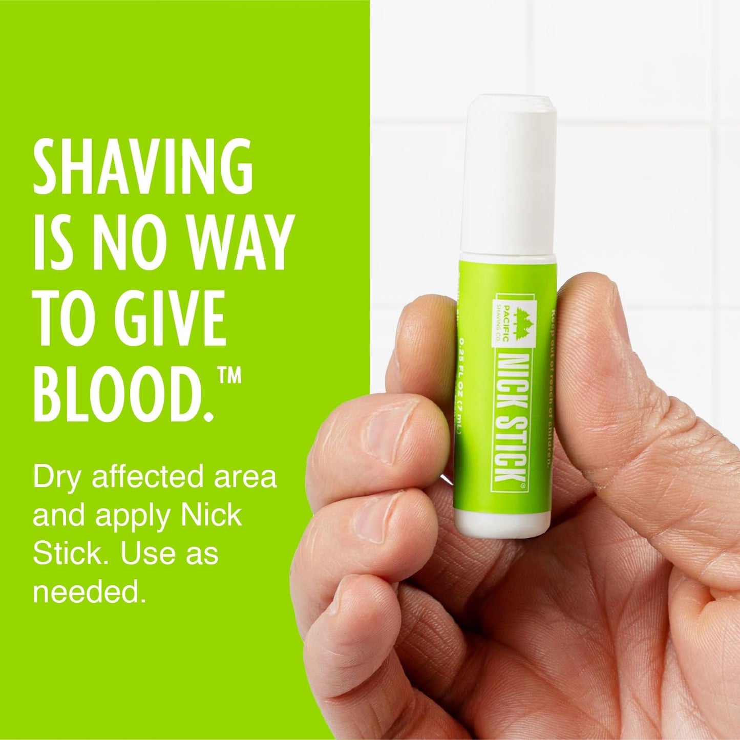 Pacific Shaving Company 2 Nick Sticks + 1 Fresh Mint Lip Balm SPF 15 - A Shave Essential - Puts Nicks in Their Place - Liquid Roll-On Applicator, Dries Clear - With Vitamin E & Aloe Vera (3 Pieces)
