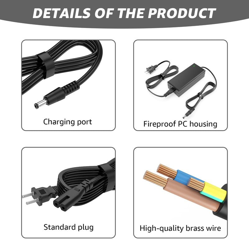 Norward 42V 2A for Hiboy S2 Pro Charger Compatible with Hiboy S2 Pro, S2 Lite, S2, KS4, KS4 Pro, NEX, NEX3, NEX5 Replacement Charger Power Supply