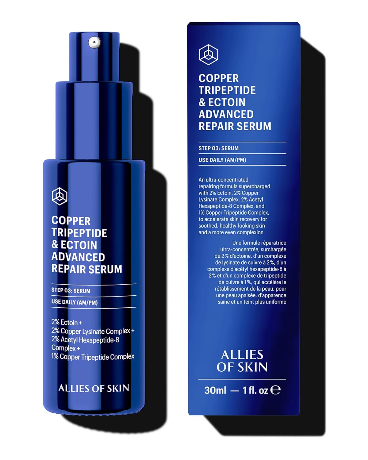 Copper Tripeptide Face Serum - Advanced Hydrating Moisturizer for Dry Skin | Anti-Aging Treatment for Fine Lines & Wrinkles (1 Fl. oz)