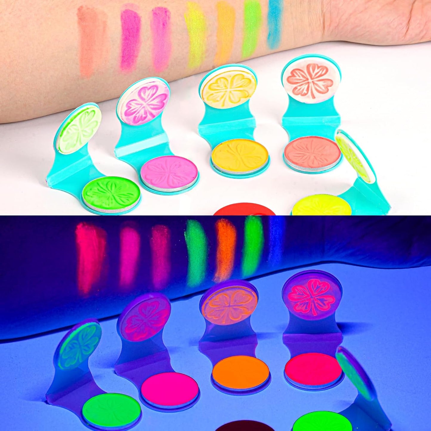 Temporary Hair Chalk - 12 Washable Neon Colors for Kids & Adults | Glow Under UV Light - Perfect for Halloween & Birthday Gifts (Ages 5-12)