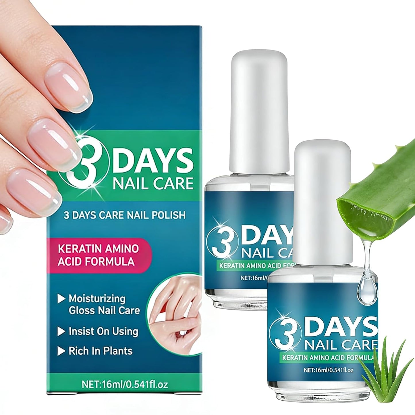 Nail Care Oil - Keratin-Infused Moisturizing Treatment for Dry & Fragile Nails | 2 PCS