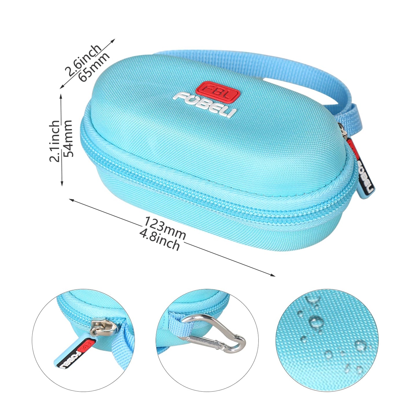 FBLFOBELI EVA Hard Storage Case for ZIIP Halo, ZIIP OX, ZIIP GX Facial Toning Device/for Gillette Venus Mini Facial Hair Remover (Case Only) (Blue)