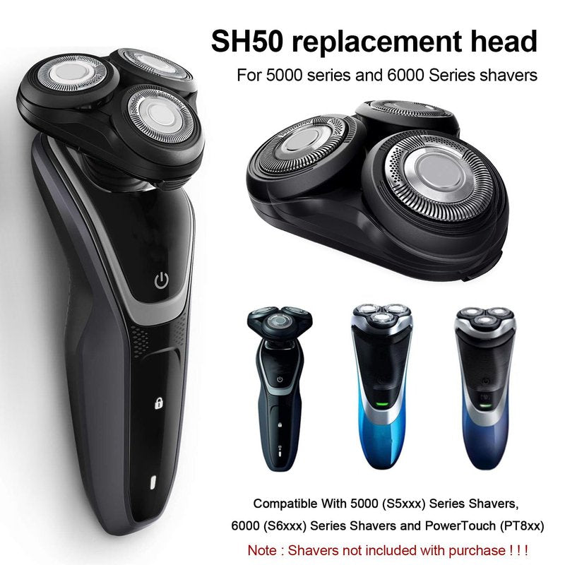 Durimi Replacement Complete Head Assembly for Philips Norelco Series 5000 Shavers