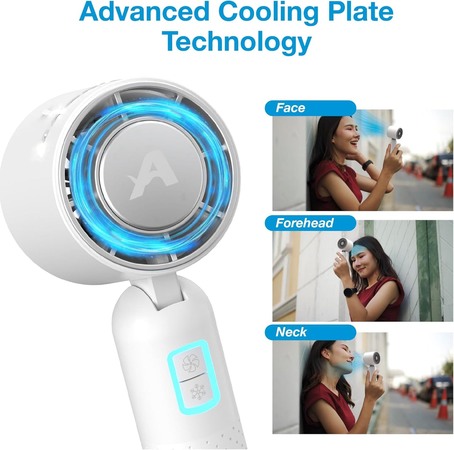 Portable Handheld Fan - Mini USB Rechargeable Personal Fan for Cooling | 4-Speed Adjustable, Compact & Lightweight