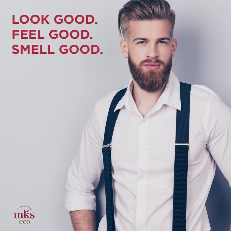 MKS eco for Men Bomber Shave Cream, Sandalwood Scent - 10 oz - Softens Beard to Reduce Resistance & Irritation, Moisturizes Skin - With Hemp Seed & Argan Oils - Vegan, Cruelty Free