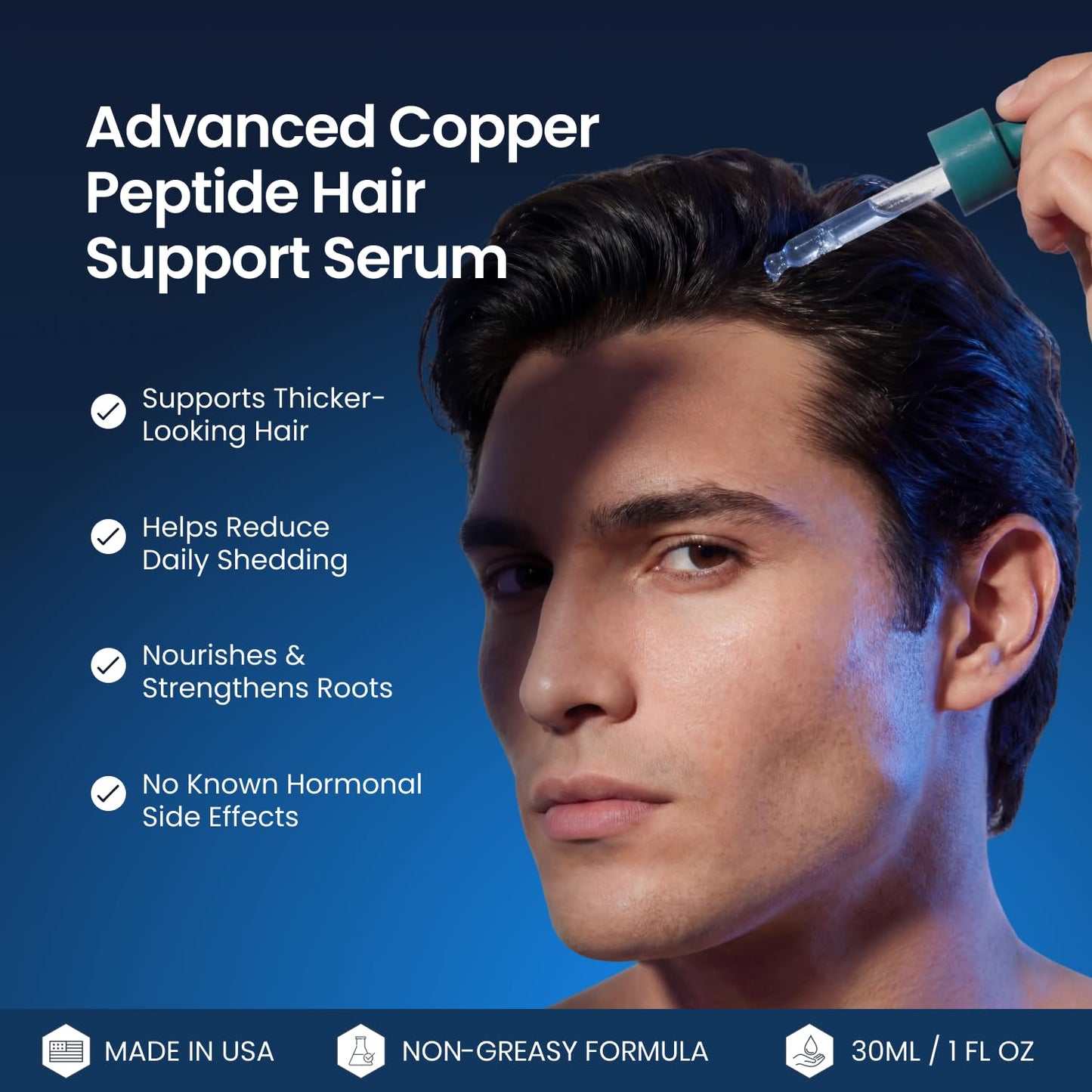 Fleava Hair Regrowth Serum for Thinning Hair, 30ml – Clinically Backed Peptides, Biotin, Ginseng & Scutellaria – Supports Hair Growth, Strengthens Roots, and Promotes Healthier Scalp