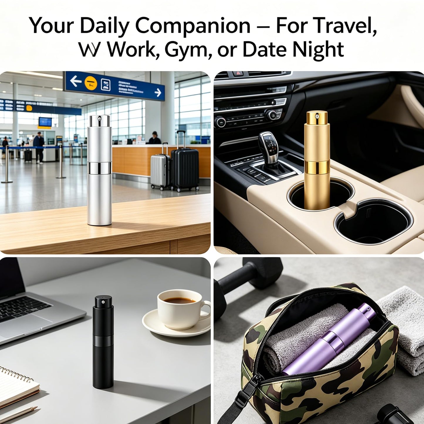 8ML Travel Perfume Bottle Refillable, Portable Fragrance Decant Dispenser