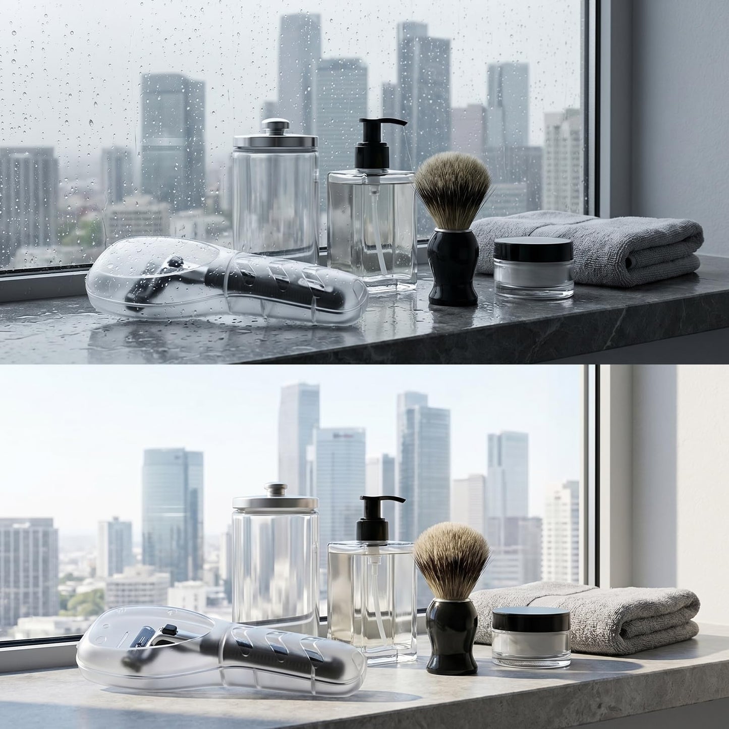 Elegaperma 4 Pcs Travel Razor Case,Transparent Durable Razor Case Travel, Compact Razors Cases Travels for Shaving Tools and Toiletries Organization