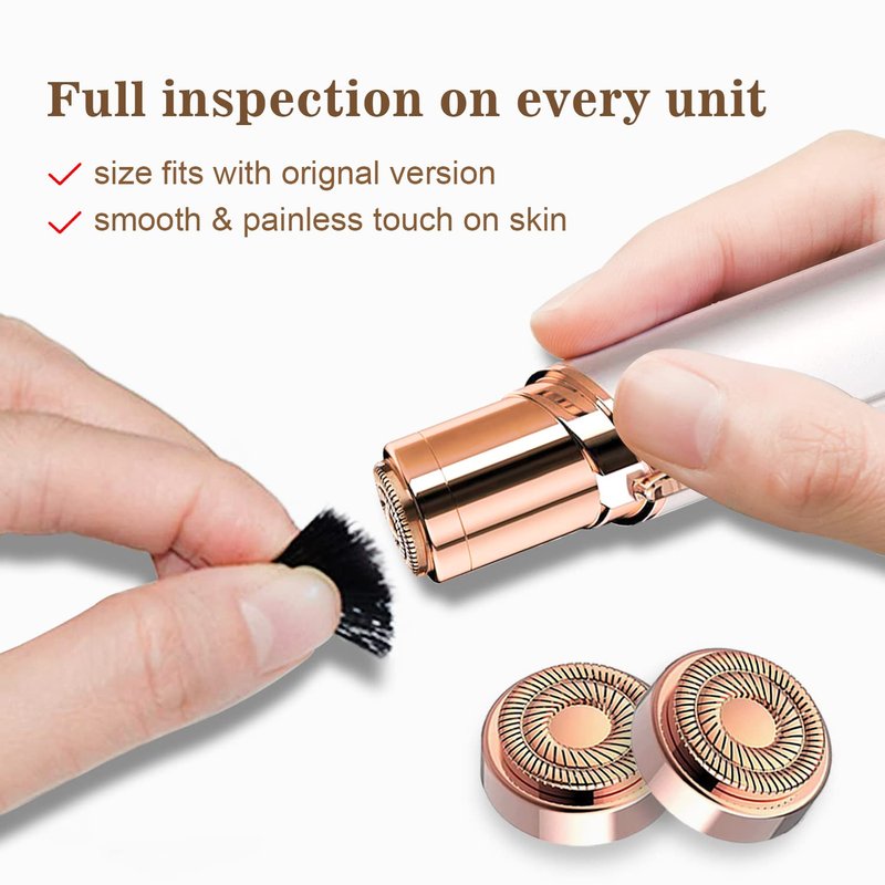 Refill for Flawless Replacement Heads Gen 2 Compatible with Finishing Touch Flawless Facial Hair Removal tool for Women As Seen On TV, 8-pc Pack
