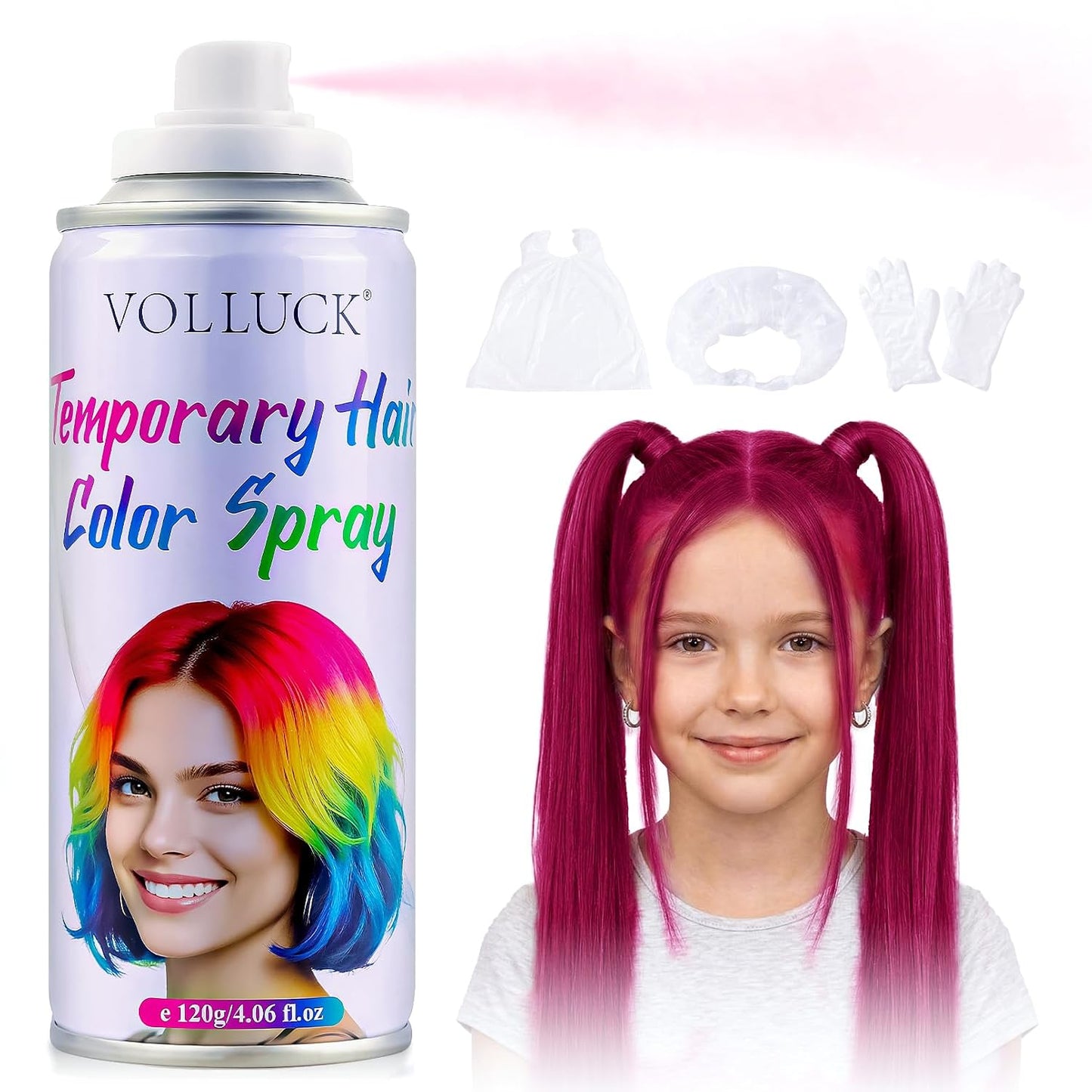 Temporary Blue Hair Spray - 1-Day Hair Color for Kids & Adults | Fast-Drying, Non-Sticky, Washable 4.06 Fl Oz