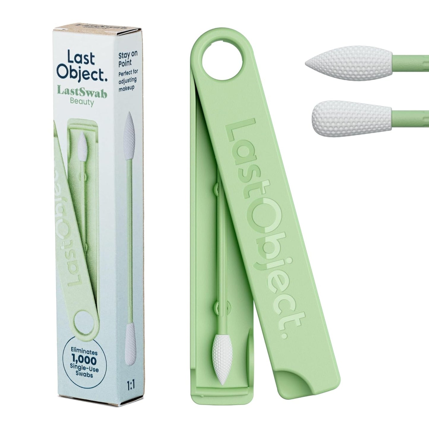 LastSwab™ Reusable Silicone Cotton Swabs - Eco-Friendly Ear Cleaning Q-Tips | Washable, Travel Case, Red