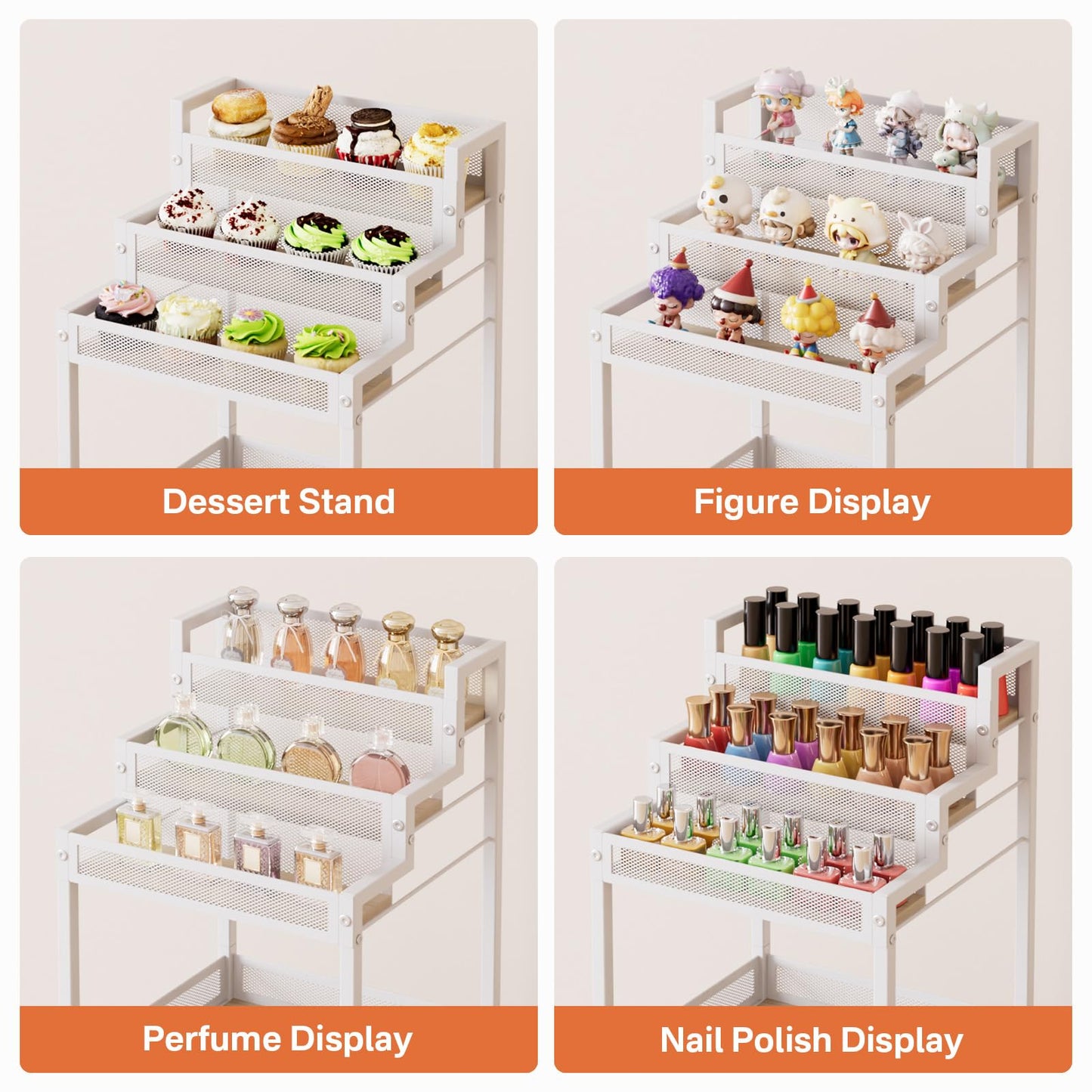 FURFUN Makeup Organizer Storage with Drawers for Bathroom and Vanity 13in