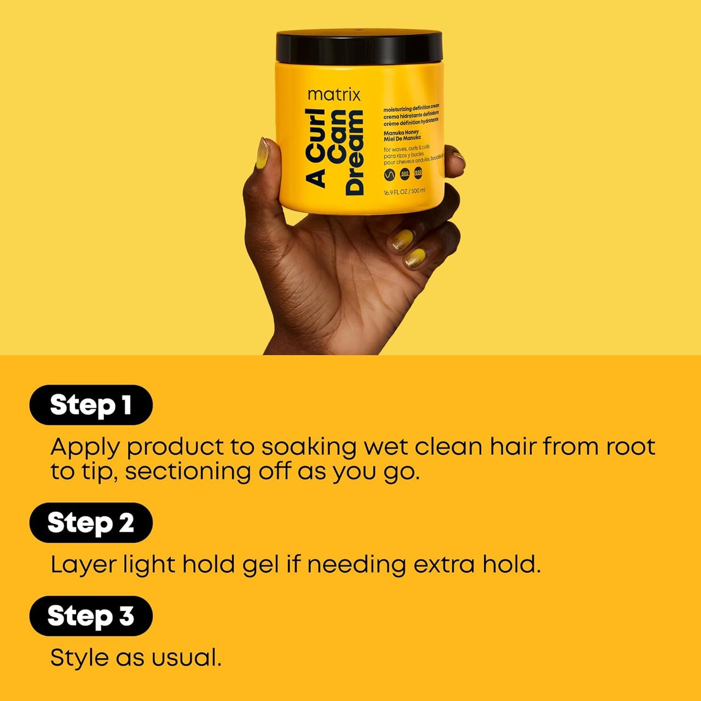 Matrix A Curl Can Dream Leave-In Cream | Moisturizing Curl Definition & Anti-Frizz Protection - 16.9 Fl Oz