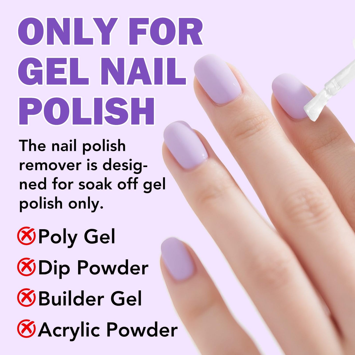 Gel Nail Polish Remover, (2pcs) Gel Polish Remover for Nails, No Need for Foil, Quick & Easy Polish Remover In 3-5 Minutes, No Need Soaking Or Wrapping-0.5 floz