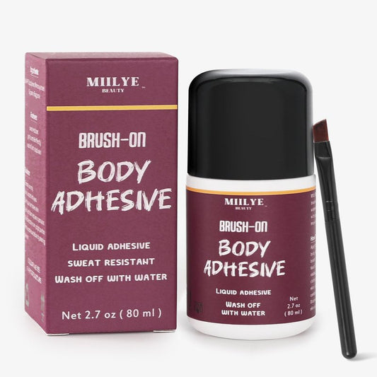 Body Adhesive for Clothes and Dancers - 80ml, Sweat Proof, Strong Hold Skin Glue for Socks, Stockings, Leotards, Bras, Wigs, Costumes and Clothing